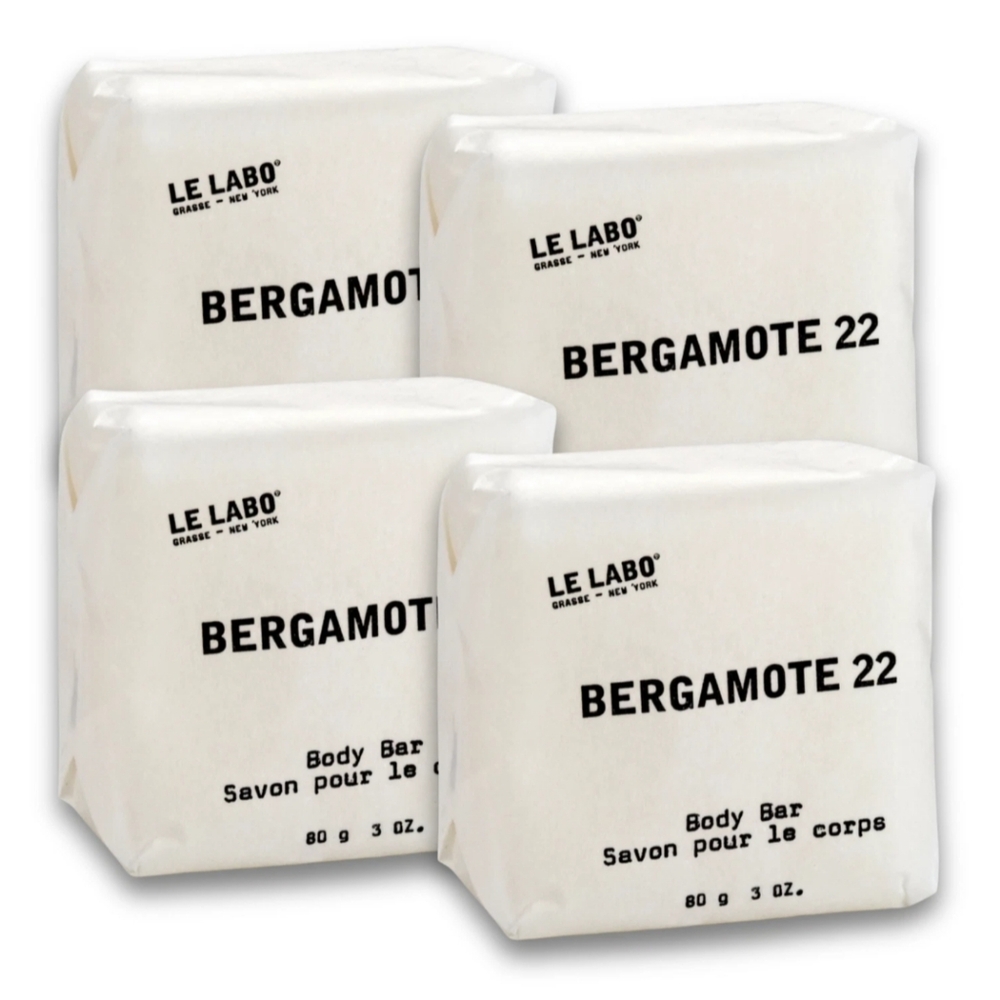 4 Le Labo Bergamote 22 Body Bar Soap Jumbo 3 oz Each NEW 12 oz Total